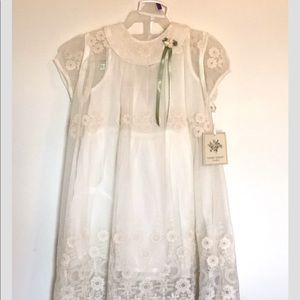 Laura Ashley Floral Lace holiday/christening dress